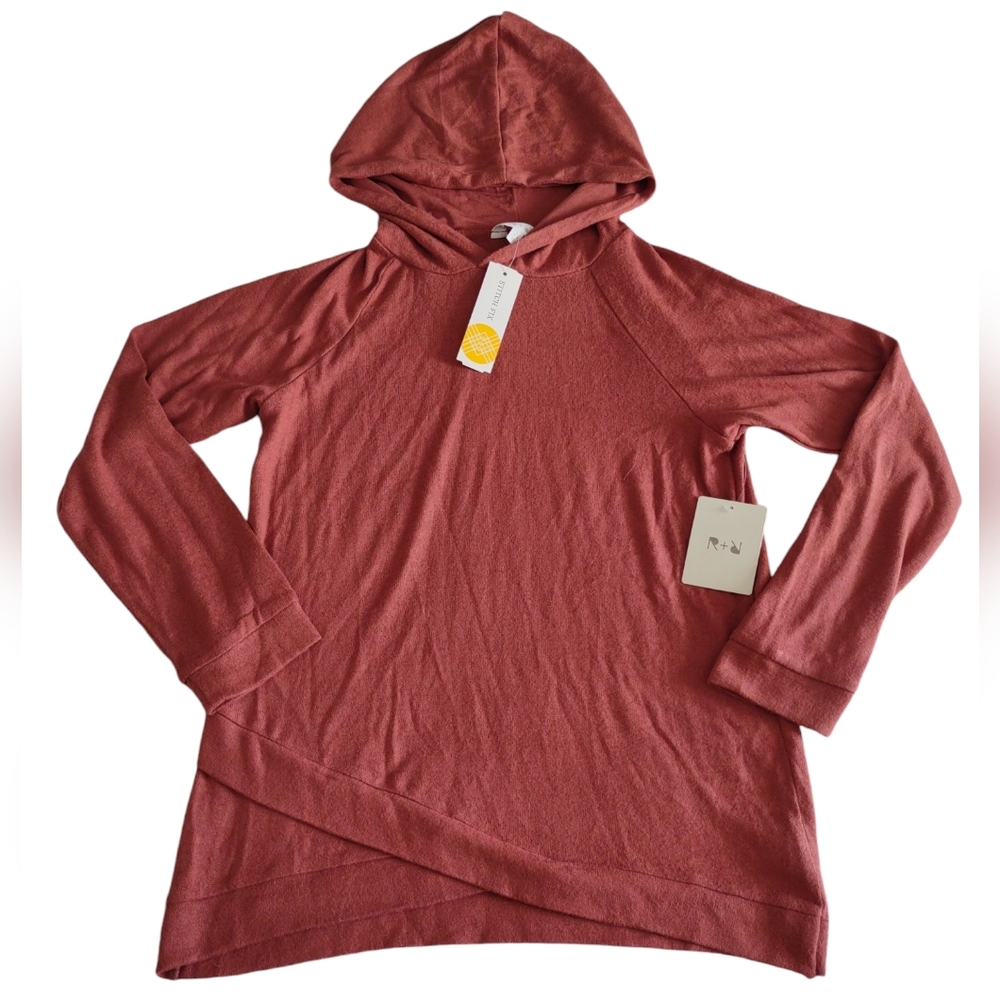 R+R Lg (12-14) Youth The Brushed Tulip Hem Hoodie